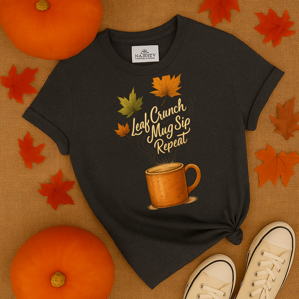 Leaf Crunch Mug Sip Repeat T-Shirt