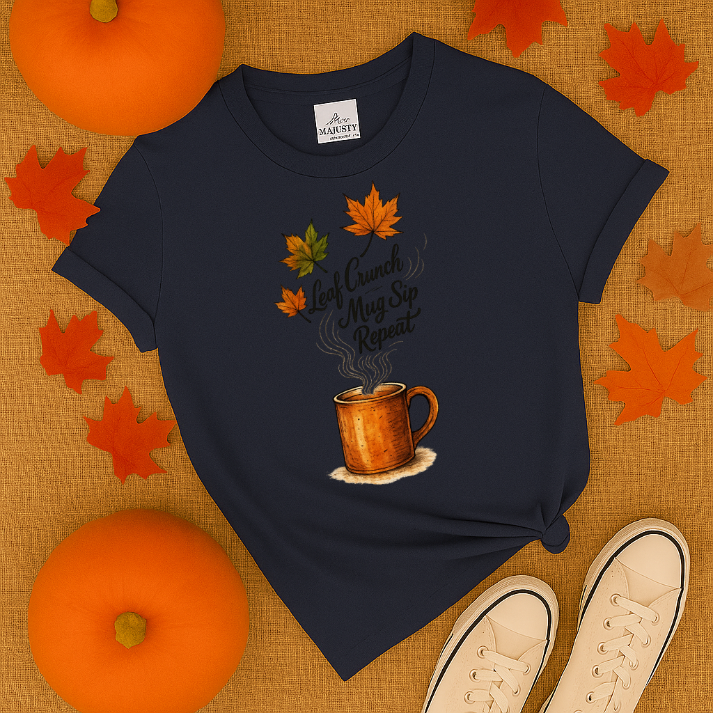 Leaf Crunch Mug Sip Repeat T-Shirt