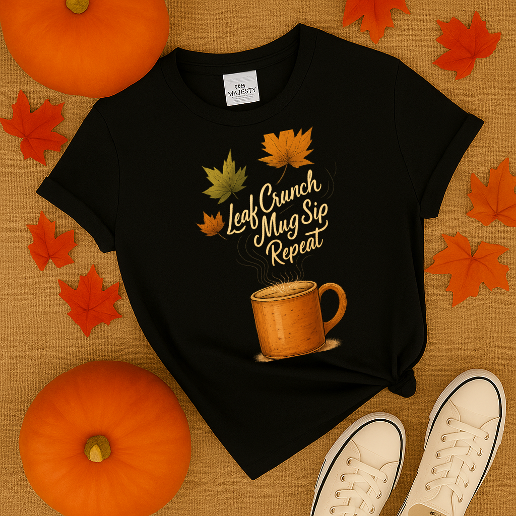 Leaf Crunch Mug Sip Repeat T-Shirt