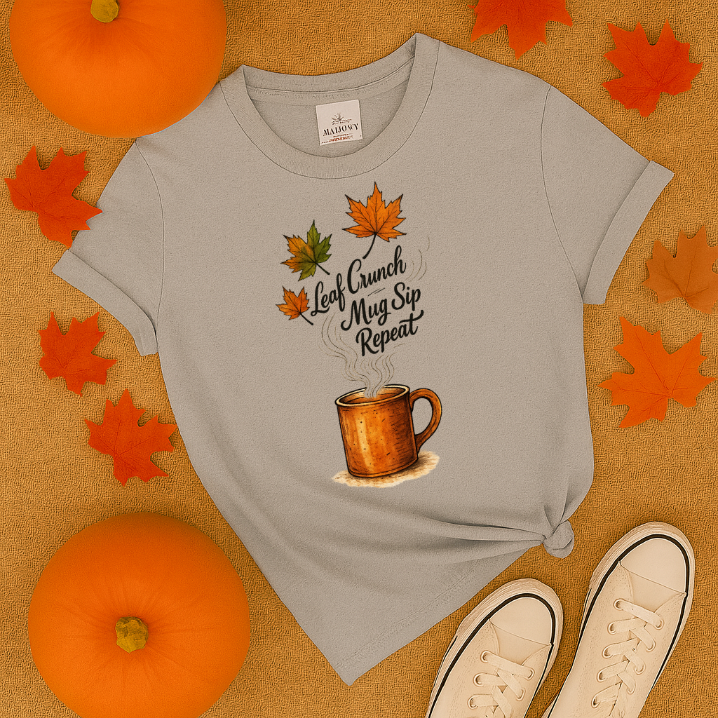 Leaf Crunch Mug Sip Repeat T-Shirt